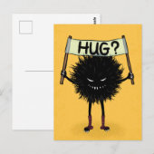 Carte Postale Character de Monstres Hug Cute (Devant / Derrière)