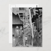 Carte Postale Charbon Breaker Boys, 1900 (Devant / Derrière)