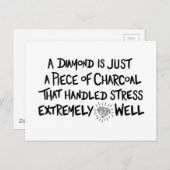 Carte Postale charbon de bois au diamant (Devant / Derrière)