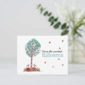 Carte Postale Charbon doux arbre de Corn Halloween (Debout devant)
