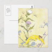 Carte Postale Chardon et abeille sur Goldenrod (Devant / Derrière)