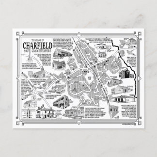 Carte postale Charfield Village Map