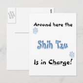 Carte Postale Charge Shih Tzu (Devant / Derrière)