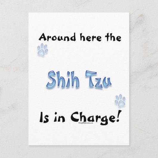 Carte Postale Charge Shih Tzu (Devant)