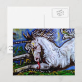 Carte Postale Chargement de la licorne. (Devant / Derrière)