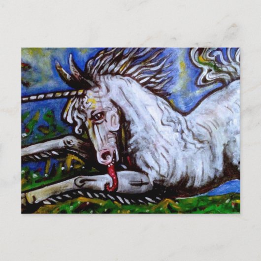 Carte Postale Chargement de la licorne. (Devant)