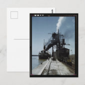 Carte Postale Chargement d'un vraquier de lac avec du charbon, S (Devant / Derrière)