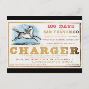 Carte Postale Charger clipper voiliers 1861