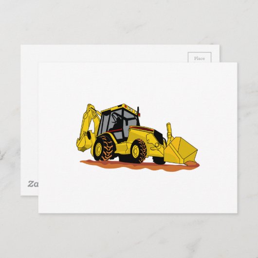 Carte Postale Chargeur backhoe (Devant / Derrière)