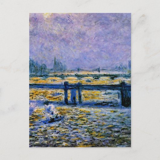 Carte Postale Charing Cross Bridge, réflexion sur la Tamise (Devant)