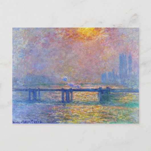 Carte Postale Charing Cross Bridge, The Thames, Claude Monet (Devant)