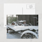 Carte Postale Chariot à neige (Devant / Derrière)