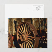 Carte Postale Chariot antique de train de mulet (Devant / Derrière)
