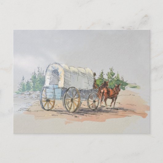 Carte Postale CHARIOT COUVERT par SHARON SHARPE (Devant)