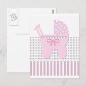 Carte Postale Chariot mignon de fille (Devant / Derrière)