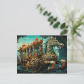 Carte Postale Chariot Trainant Transport Orné De Voyageurs (Debout devant)