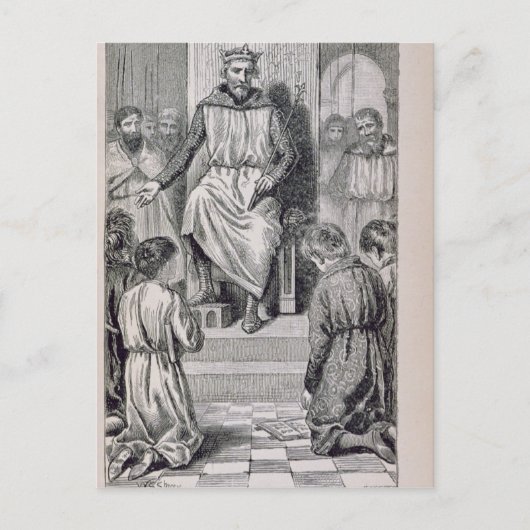 Carte Postale Charlemagne et les garçons (Devant)