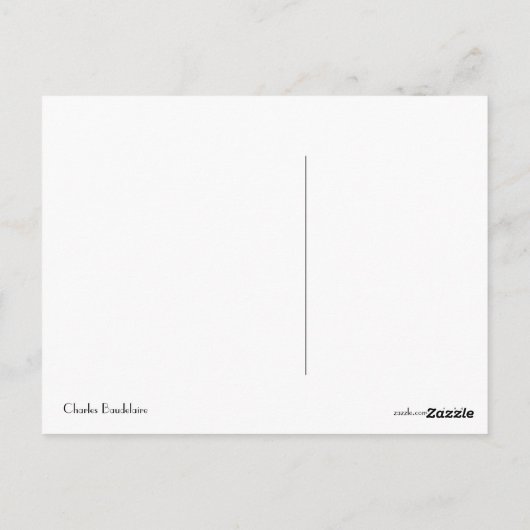 Carte Postale Charles Baudelaire (Dos)