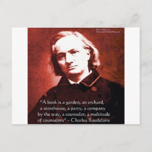 Carte Postale Charles Baudelaire "A Book Is"