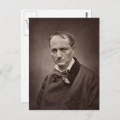 Carte Postale Charles Baudelaire par Étienne Carjat (Devant / Derrière)