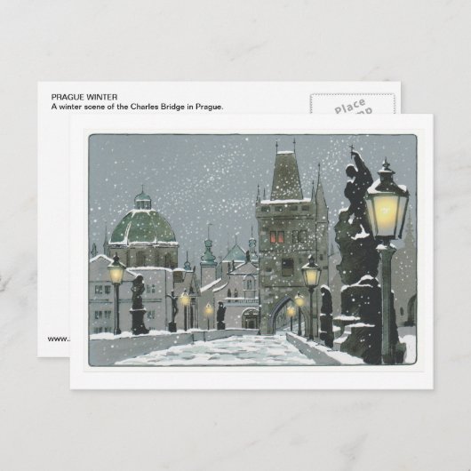 Carte postale Charles Bridge (Devant / Derrière)
