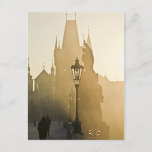 Carte Postale Charles Bridge Morning Fog Prague