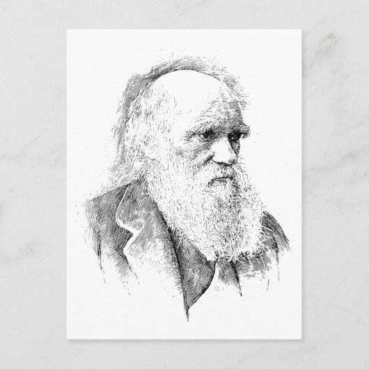 Carte Postale Charles Darwin, l'origine des espèces 1872 (Devant)