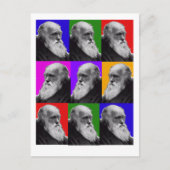 Carte Postale Charles Darwin POP ART T-shirt et cadeaux (Devant)