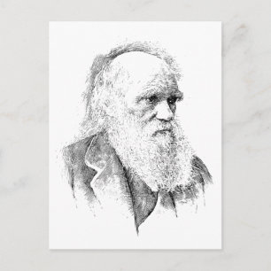 Carte Postale Charles Darwin, The Origin of Species 1872