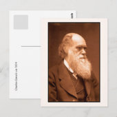 Carte Postale Charles Darwin vers 1874 (Devant / Derrière)