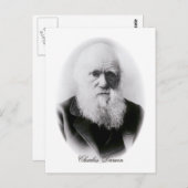 Carte Postale Charles Darwin Vignette (Devant / Derrière)