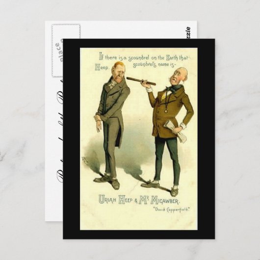 Carte Postale Charles Dickens, " David Copperfield " (Devant / Derrière)