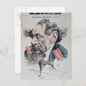Carte Postale Charles Dickens s'est installé dans la Manche (Devant / Derrière)