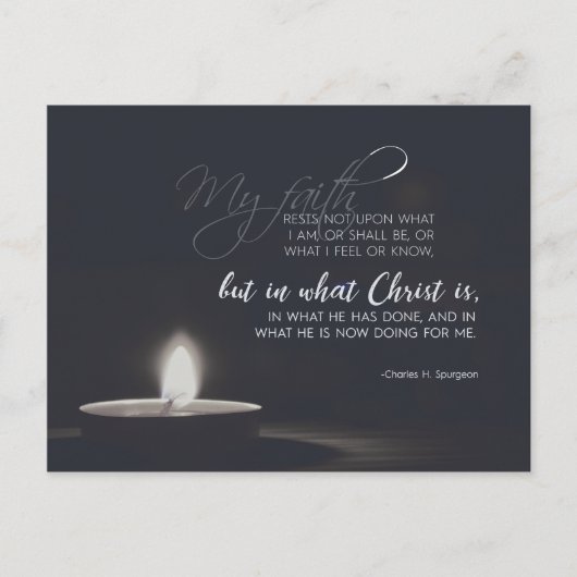 Carte Postale Charles H. Spurgeon - dans le Christ seul (Devant)