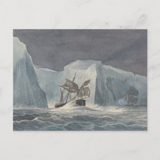 Carte Postale Charles Hamilton Smith - L'Erebus passant (Devant)