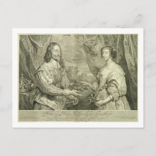 Carte Postale Charles I (1600-49) et Henrietta Maria (1609-69) (Devant)
