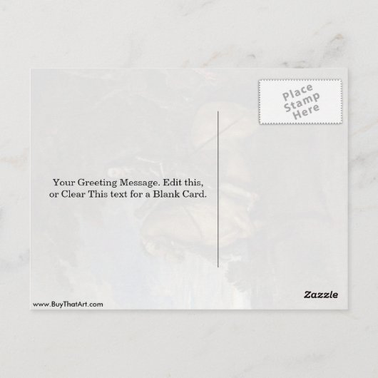 Carte Postale Charles I Portrait Équestre Par Anthony Van Dyck (Dos)