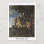 Carte Postale Charles I Portrait Équestre Par Anthony Van Dyck (Devant)