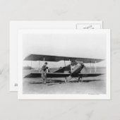 Carte Postale Charles Lindbergh avec le sergent (Devant / Derrière)