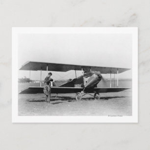 Carte Postale Charles Lindbergh avec le sergent