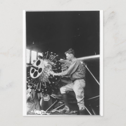 Carte Postale Charles Lindbergh Circa 1927 (Devant)