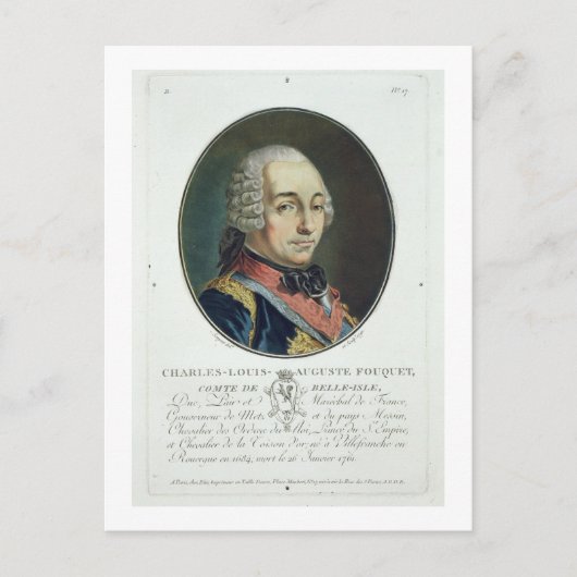 Carte Postale Charles-Louis-Auguste Fouquet (1684-1761) de 'Po (Devant)