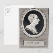 Carte Postale Charles Louis de Secondat, Baron de Montesquieu (Devant / Derrière)