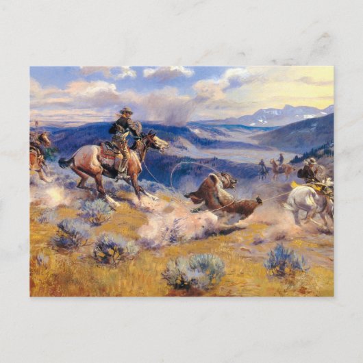 Carte Postale Charles M. Russell's Loops and Swift Horses (1916) (Devant)