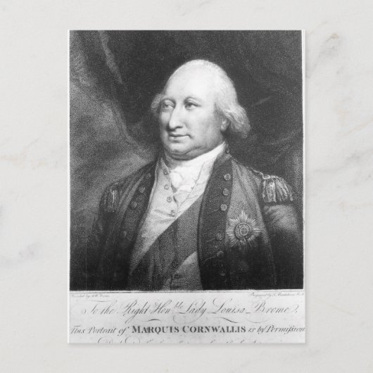 Carte Postale Charles, marquis de Cornwallis, 1799 (Devant)