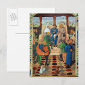 Carte Postale Charles VII remet un document à Jeanne d'Arc (Devant / Derrière)