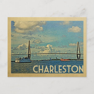 Carte postale Charleston Carolina Sud Vintage voya