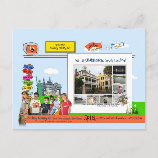 Carte Postale Charleston, Caroline du Sud (Devant)