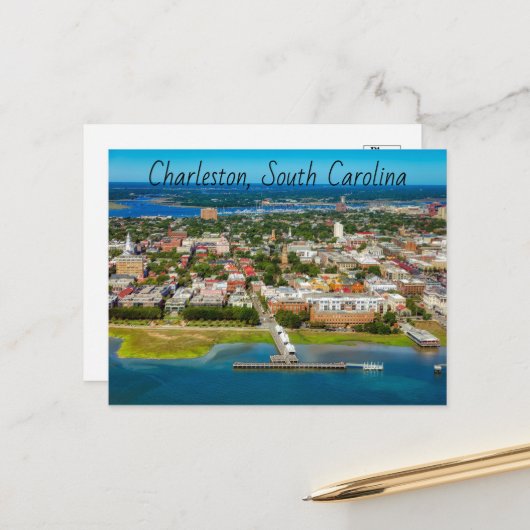 Carte Postale Charleston, Caroline du Sud (Devant/Arrière en situation)