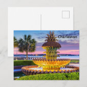 Carte Postale Charleston, Caroline du Sud Belle nuit (Devant / Derrière)